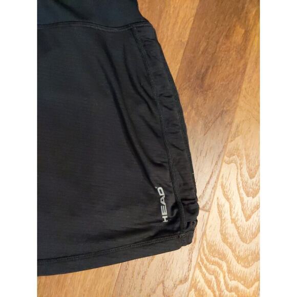 Head Womens Black Tennis Active Skirt Skort Spandex Size Large Workout - Picture 2 of 5